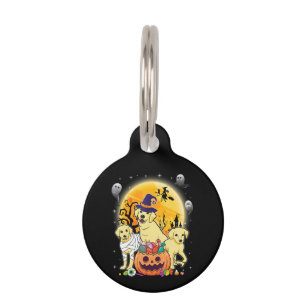 Dog Lover Happy Halloween Labrador Dog Mummy Pet Tag