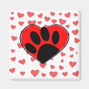 Dog Lover Hearts All Over Magnet