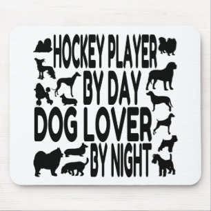 Dog Lover Hockey Player Mouse Mat