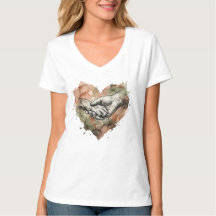 Dog Lover Human Animal Bond Watercolor Heart