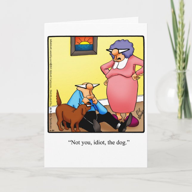 Dog Lover Humour Funny Greeting Card (Front)