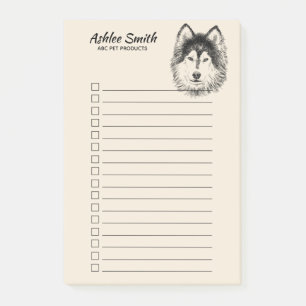 Dog Lover - Husky 2 - To Do List Post-it Notes