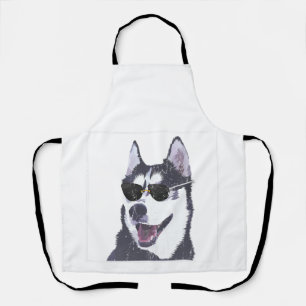 dog lover  husky sunglasses dog owner pet animal h apron