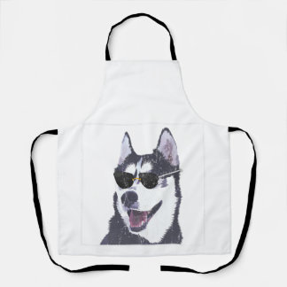 dog lover  husky sunglasses dog owner pet animal h apron