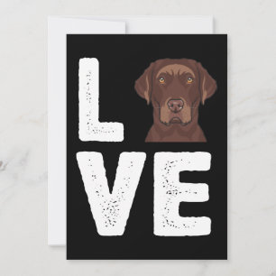Dog Lover I Love Chocolate Labrador Card