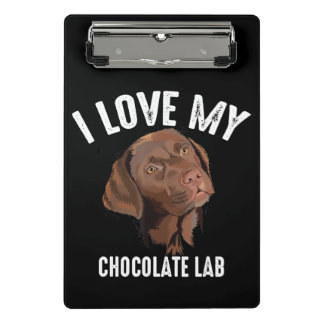 Dog Lover | I Love My Chocolate Lab Mini Clipboard