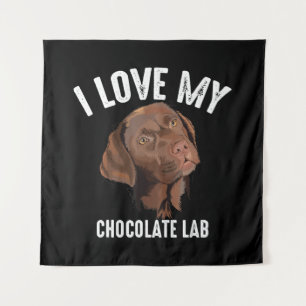 Dog Lover I Love My Chocolate Lab Tapestry