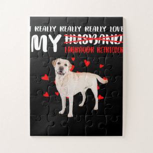 Dog Lover I Really Love My Labrador Retriever Jigsaw Puzzle