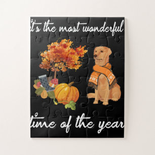 Dog Lover It's The Most Wonderful Time Of The Year Jigsaw Puzzle