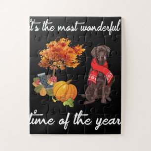 Dog Lover    It's The Most Wonderful Time Of  Year Jigsaw Puzzle