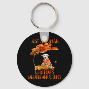 Dog Lover Just A Woman Who Loves Labrador Autumn Key Ring