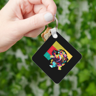 Dog Lover Labrador Art For WomenMen and Kids Key Ring