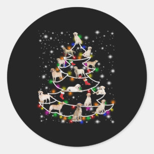 Dog Lover   Labrador Christmas Tree Classic Round Sticker