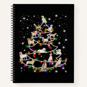 Dog Lover Labrador Christmas Tree Notebook