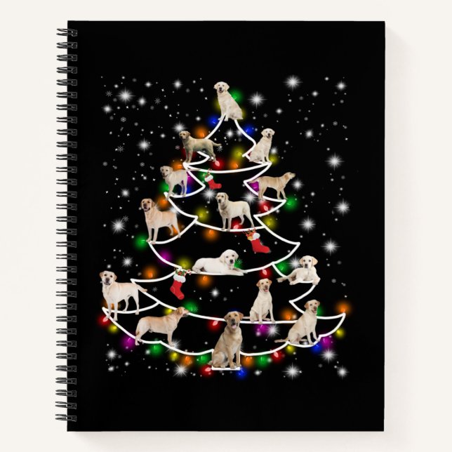 Dog Lover | Labrador Christmas Tree Notebook (Front)