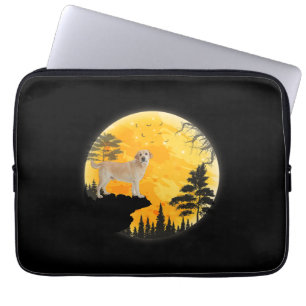 Dog Lover Labrador Dog Halloween Full Moon Laptop Sleeve