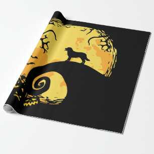 Dog Lover Labrador Full Moon Spooky Halloween Wrapping Paper