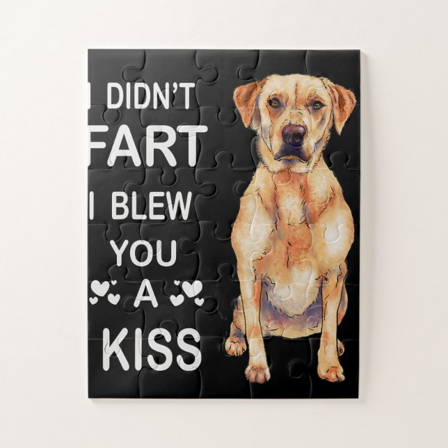 Dog Lover|Labrador I Didn't Fart I Blew You A Kiss Jigsaw Puzzle (Vertical)