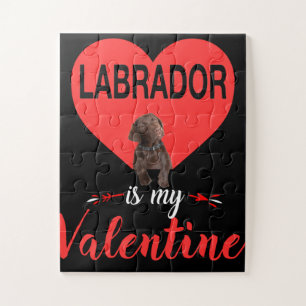 Dog Lover Labrador Is My Valentine Jigsaw Puzzle