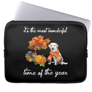 Dog Lover Labrador It's The Most Wonderful Time Laptop Sleeve