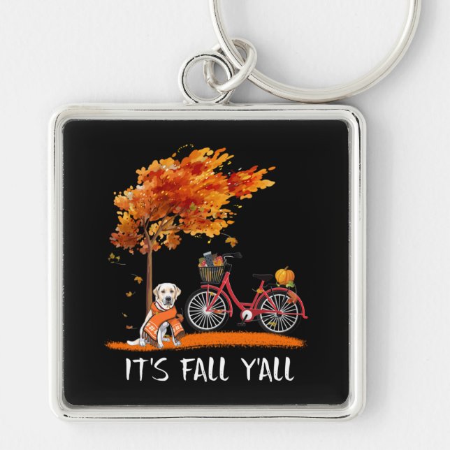 Dog Lover | Labrador Retriever It's Fall Y'all Key Ring (Front)