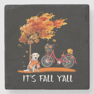 Dog Lover Labrador Retriever It's Fall Y'all Stone Coaster