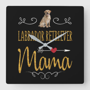 Dog Lover Labrador Retriever Mama Square Wall Clock