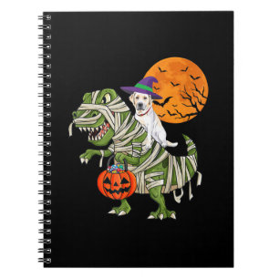 Dog Lover Labrador Retriever Riding Mummy T Rex Notebook
