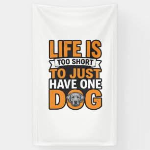 Dog Lover Life Is Too Short Vintage Shirt Design_1 Banner