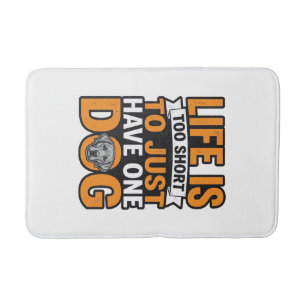 Dog Lover Life Is Too Short Vintage Shirt Design_1 Bath Mat