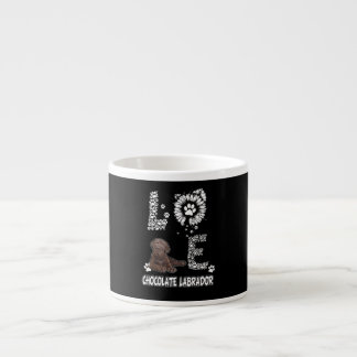 Dog Lover | Love Chocolate Labrador Sunflower Espresso Cup