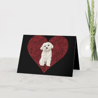 Dog Lover | Love Heart Fingerprint Maltese Holiday Card