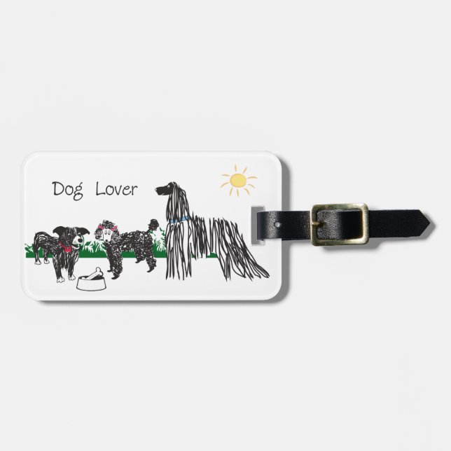 Dog Lover Luggage tag (Front Horizontal)