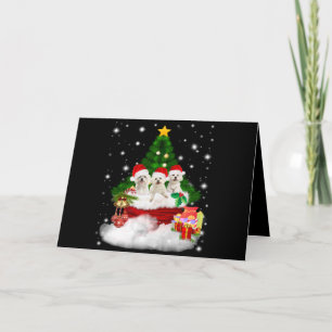 Dog Lover   Maltese Puppies Is Christmas Present Holiday Card