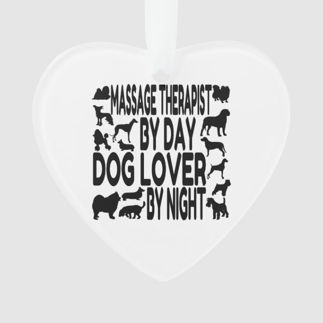 Dog Lover Massage Therapist Ornament (Front)