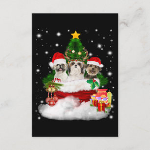 Dog Lover   Merry Christmas Beautiful Shih Tzu Enclosure Card