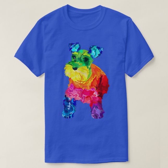 Dog Lover Mini Schnauzer Colourful 2022 Gift  T-Shirt (Design Front)