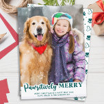 Dog Lover Modern Pet Photo Pawsitively Merry Holiday Card<br><div class="desc">Introducing our new line of holiday cards, perfect for families with furry friends! Our "Pawsitively Merry" collection features a variety of fun and festive designs that showcase your beloved pets in a cute and playful way. Whether you have a dog or a cat, you can choose from a selection of...</div>
