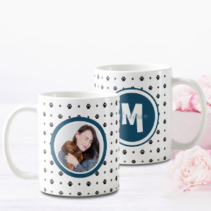 Dog Lover Monogram Pet Photo Coffee Mug