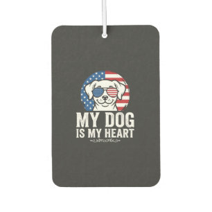 Dog Lover My Dog Is My Heart Car Air Freshener