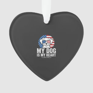 Dog Lover My Dog Is My Heart Ornament