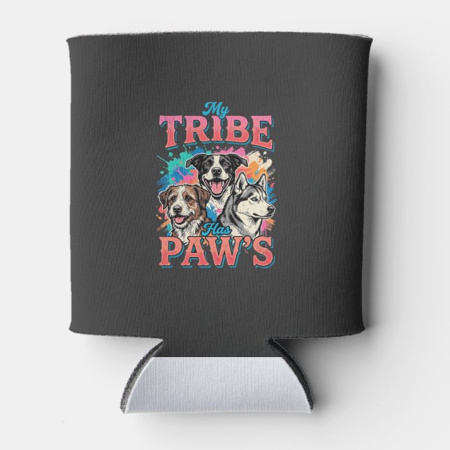 Dog Lover My Tribe Has Paws Can Cooler (Front)
