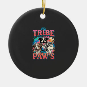 Dog Lover My Tribe Has Paws Ceramic Tree Decoration