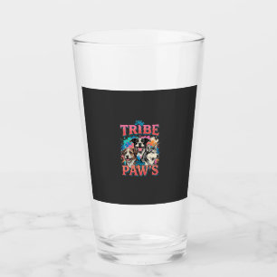 Dog Lover My Tribe Has Paws Glass