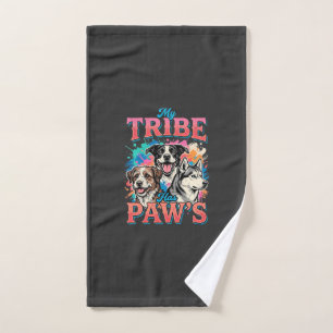Dog Lover My Tribe Has Paws Hand Towel