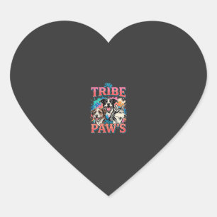 Dog Lover My Tribe Has Paws Heart Sticker