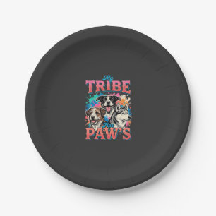Dog Lover My Tribe Has Paws Paper Plate
