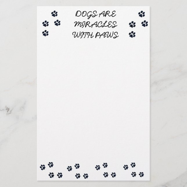 Dog lover notepad stationery (Front)
