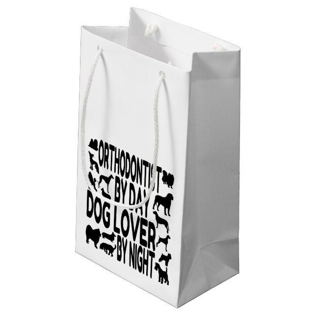 Dog Lover Orthodontist Small Gift Bag (Back Angled)