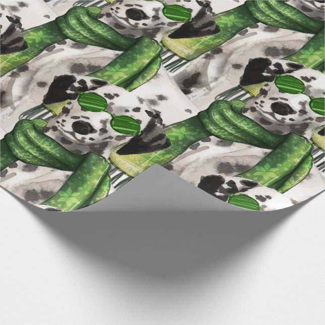 Dog Lover Patterned Dalmatian Wrapping Paper (Corner)